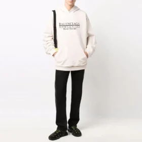Sudadera con capucha y logotipo Worldwide «Blanco tiza, negro» 674986TLVA99054