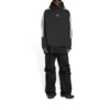 Sudadera con capucha y mangas a rayas de estilo deportivo, corte oversize «Negro Blanco» 704023TMVG23869