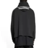 Sudadera con capucha y mangas a rayas de estilo deportivo, corte oversize «Negro Blanco» 704023TMVG23869