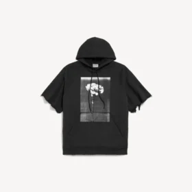 Sudadera con capucha y mangas recortadas para hombre «The Song of the Highest Tower» en negro