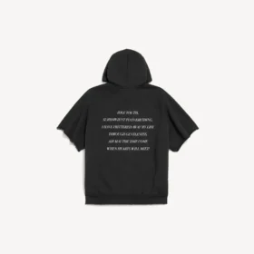 Sudadera con capucha y mangas recortadas para hombre «The Song of the Highest Tower» en negro