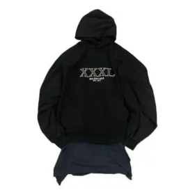 Sudadera con capucha y parches XXXL, oversize «Negro» 720406TNVD91070