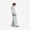 Sudadera con capucha y polo de fútbol 3b para hombre en gris/blanco Sudadera con capucha y polo de fútbol 3b para hombre en gris/blanco