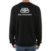 Sudadera con estampado trasero «Black White» de BB en tejido entrelazado 583117T14394170