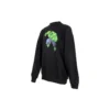 Sudadera de algodón de cuello redondo y corte cuadrado con estampado de Hulk de Balenciaga x Marvel «Negro» 671125TLV581000