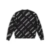 Sudadera de cuello redondo con estampado de logotipo en toda la prenda «Negro Blanco» 724858T16651070