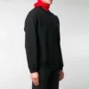 Sudadera de cuello redondo con estampado de logotipo pequeño en contraste «Negro y blanco» 556147TYK271000