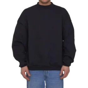 Sudadera de cuello redondo con etiqueta de cuidado «Negro» 724511TNVL61070 Sudadera de cuello redondo con etiqueta de cuidado «Negro» 724511TNVL61070