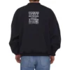 Sudadera de cuello redondo con etiqueta de cuidado «Negro» 724511TNVL61070