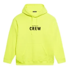 Sudadera de cuello redondo con letras para hombre, color amarillo, 600583TIV757072