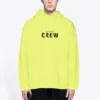 Sudadera de cuello redondo con letras para hombre, color amarillo, 600583TIV757072