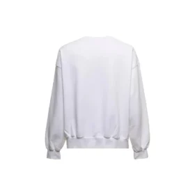 Sudadera de cuello redondo con logotipo en letra cursiva «Blanco» 697869TMVB59040