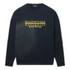 Sudadera de cuello redondo Worldwide Retail Therapy «Washed Black Yellow» 676629TLVA91361