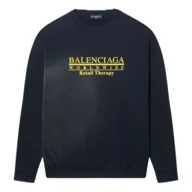 Sudadera de cuello redondo Worldwide Retail Therapy «Washed Black Yellow» 676629TLVA91361