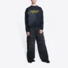 Sudadera de cuello redondo Worldwide Retail Therapy «Washed Black Yellow» 676629TLVA91361