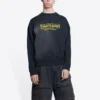 Sudadera de cuello redondo Worldwide Retail Therapy «Washed Black Yellow» 676629TLVA91361