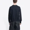 Sudadera de cuello redondo Worldwide Retail Therapy «Washed Black Yellow» 676629TLVA91361