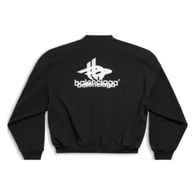 Sudadera deportiva redonda con capas «Negro Blanco» 767860TPVF31070