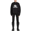Sudadera deportiva redonda con capas «Negro Blanco» 767860TPVF31070
