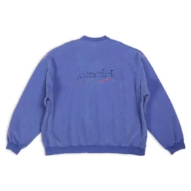 Sudadera extragrande con diseño de Political Campaign dibujado a mano «Blue» 720428TNVE84119