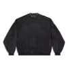Sudadera redonda con aberturas, oversize «Black Faded» 762718TPVD91055