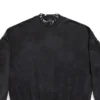 Sudadera redonda con aberturas, oversize «Black Faded» 762718TPVD91055