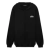 Sudadera unisex con cuello redondo, estampado de letras y cremallera, color negro 620974TIV751070