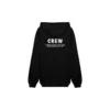 Sudadera unisex con cuello redondo, estampado de letras y cremallera, color negro 620974TIV751070