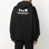Sudadera unisex con cuello redondo, estampado de letras y cremallera, color negro 620974TIV751070