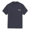 Sudadera unisex de manga corta con estampado de logotipo, azul marino 556150TAV444128
