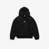 Sudaderas con capucha de corte mediano para hombre en negro