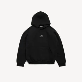 Sudaderas con capucha de corte mediano para hombre en negro