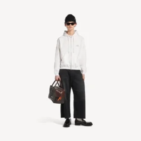 Sudaderas con capucha y cremallera para hombre en blanco