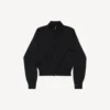 Suéter con cremallera para mujer en negro Suéter con cremallera para mujer en negro