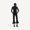 Suéter con cremallera para mujer en negro Suéter con cremallera para mujer en negro