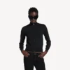 Suéter con cremallera para mujer en negro Suéter con cremallera para mujer en negro