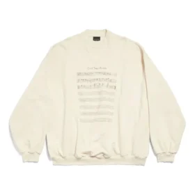 Suéter con el logotipo SS24 y partitura «Beige» 699212TMVO69069
