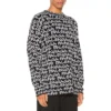 Suéter con intrincado diseño de Balenciaga Paris «Negro Blanco» 599826T31701070