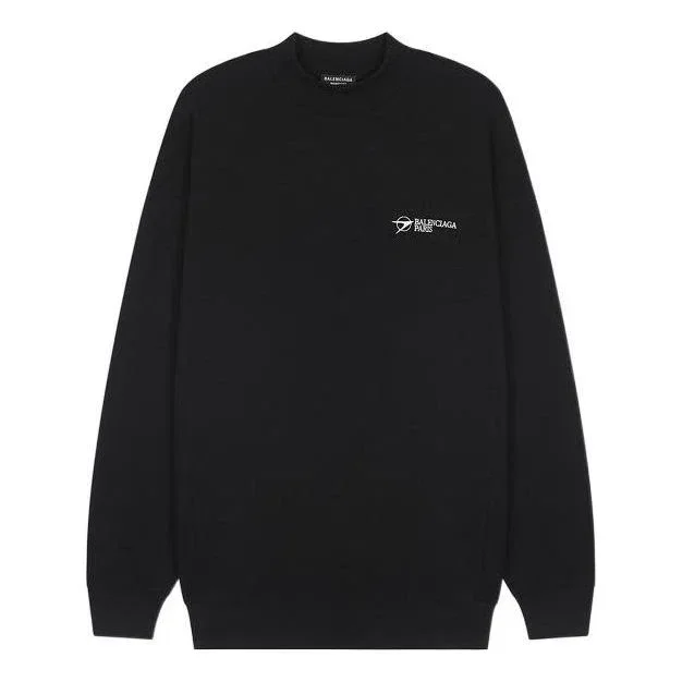Suéter con logotipo bordado, corte mediano «Negro» 652981TKV871070