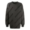 Suéter con logotipo de punto intarsia «Grey» 625970T31781262