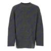 Suéter con logotipo de punto intarsia «Gris oscuro» 623283T15671035