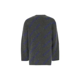Suéter con logotipo de punto intarsia «Gris oscuro» 623283T15671035