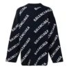 Suéter con logotipo de punto intarsia «Negro» 623283T15674177