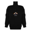 Suéter de cuello alto con cremallera y bandera LGBTQ «Negro» 543766T17621069