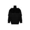 Suéter de cuello alto con cremallera y bandera LGBTQ «Negro» 543766T17621069