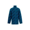Suéter de cuello alto con logo integral «Azul petróleo» 657402T15672470