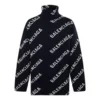 Suéter de cuello alto con logo por toda la prenda «Black White» 621018T15674177