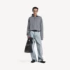 Suéter de cuello alto para hombre en gris jaspeado Suéter de cuello alto para hombre en gris jaspeado