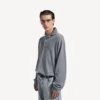 Suéter de cuello alto para hombre en gris jaspeado Suéter de cuello alto para hombre en gris jaspeado