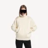 Suéter de cuello alto para mujer, con diseño invertido, en blanco roto Suéter de cuello alto para mujer, con diseño invertido, en blanco roto